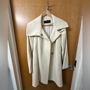 Elie Tahari wool cream wool coat